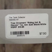 Tree Ornament "Riding Hat & Gloves" *xc, mnr dust