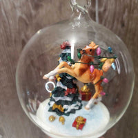 Collectible Tree Ornament "Holiday Mischief Glass Globe", 2004, box *new
