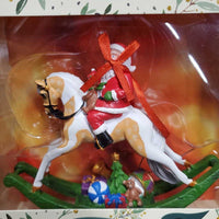 Tree Ornament "Rocking Horse Santa", box *new