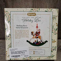Tree Ornament "Rocking Horse Santa", box *new
