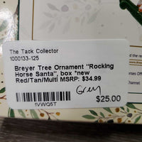 Tree Ornament "Rocking Horse Santa", box *new

