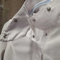 LS Show Shirt, 1/3 Snap Up, snap collar *vgc/gc, mnr stains, snags & puckers, crinkled collar
