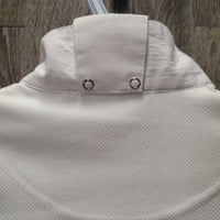 LS Show Shirt, 1/3 Snap Up, snap collar *vgc/gc, mnr stains, snags & puckers, crinkled collar
