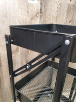 3 Tier Metal & Wire Folding Storage Rack, Wheels *like new
