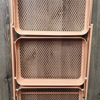3 Tier Metal & Wire Folding Storage Rack, Wheels *like new
