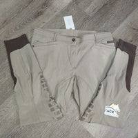 Euroseat Breeches *gc, seam puckers, stained & puckered seat & legs, faded
