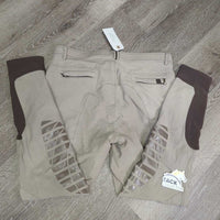 Euroseat Breeches *gc, seam puckers, stained & puckered seat & legs, faded
