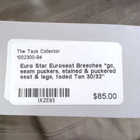 Euroseat Breeches *gc, seam puckers, stained & puckered seat & legs, faded
