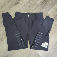 Euro Seat Breeches *gc, faded, mnr undone stitching, seam puckers, snags & rubs, pulled seat seam
