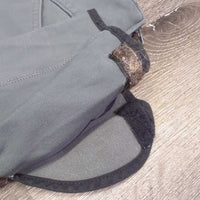Side Zip Euroseat Breeches *gc, faded, seam puckers, seat: discolored, rubs & pills, pulled seat & leg seams, v.hairy velcro
