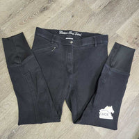 Hvy Cotton Full Seat Breeches *gc, v.faded, seat rubs & pills, belt loop hole
