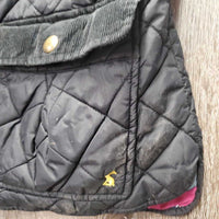 Hvy Quilt Vest, zipper, snaps *gc, older?, dirty pocket, loose lining
