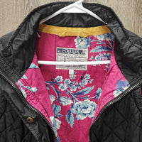 Hvy Quilt Vest, zipper, snaps *gc, older?, dirty pocket, loose lining
