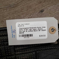 Neoprene Nylon Web Girth, 1x els *vgc, clean, seams: mnr hair & residue

