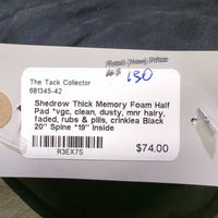 Thick Memory Foam Half Pad *vgc, clean, dusty, mnr hairy, faded, rubs & pills, crinklea
