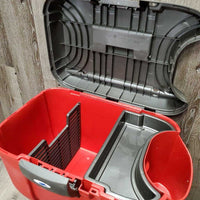 Plastic Grooming Box - Step Stool Lid, divider, tray, open side storage *vgc, clean, mnr scuffs
