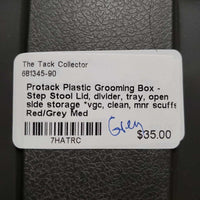 Plastic Grooming Box - Step Stool Lid, divider, tray, open side storage *vgc, clean, mnr scuffs