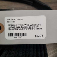 Thick Web Lunge Line, swivel, loop handle, bag *new
