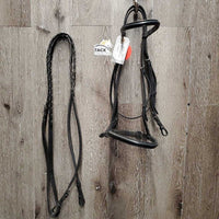 Rsd Bridle, Braided Reins *vgc, mnr dirt, rubs & dents, older?, tight keeper
