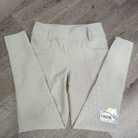 Euroseat Riding Tight Breeches, Pull On *gc, discolored seat & legs, rubs & pills
