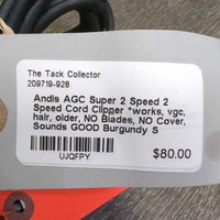 2 Speed Cord Clipper *works, vgc, hair, older, NO Blades, NO Cover, Sounds GOOD
