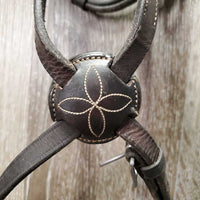 FS Rsd Padded Figure 8 Monocrown Bridle *gc, clean, creases, mnr film, rubs, residue & dents
