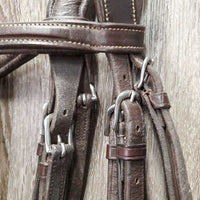 FS Rsd Padded Figure 8 Monocrown Bridle *gc, clean, creases, mnr film, slice, rubs, residue & dents
