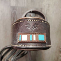 FS Rsd Padded Figure 8 Monocrown Bridle *gc, clean, creases, mnr film, rubs, residue & dents
