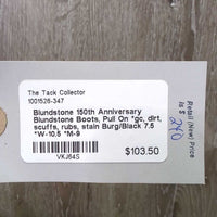 150th Anniversary Blundstone Boots, Pull On *gc, dirt, scuffs, rubs, stain
