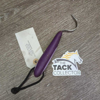 Thick Rubber Handle Hoof Pick, string *gc, dirty, bent hook, stains, scratches
