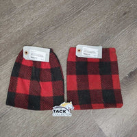 Pr Fleece Stirrup Iron Covers *gc/fair, dirty, clumpy, hair, pills, stretched els
