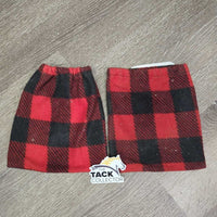 Pr Fleece Stirrup Iron Covers *gc/fair, dirty, clumpy, hair, pills, stretched els
