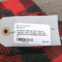 Pr Fleece Stirrup Iron Covers *gc/fair, dirty, clumpy, hair, pills, stretched els
