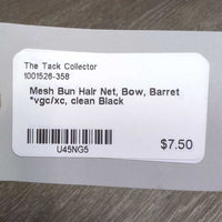 Mesh Bun Hair Net, Bow, Barret *vgc/xc, clean
