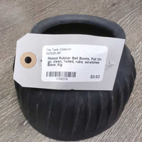 Rbbed Rubber Bell Boots, Pull On gc, clean, faded, rubs, scratches

