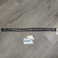 Soft Flat Leather Bling Browband *vgc, clean, mnr scratched bling
