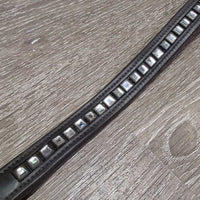 Soft Flat Leather Bling Browband *vgc, clean, mnr scratched bling
