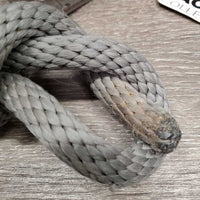 Nylon Fleece Lined Halter, adj, snap & Lead Rope *gc, hair, dirt, clumpy, rubs, scuffs, oxidized
