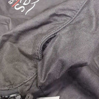 Nylon Blanket Storage Bag, Zipper Top *fair, cracking lining, dirt, torn/iunstitched seams, smells musty, burn?holes
