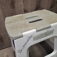 Plastic Folding Stool *gc, dirt, marker
