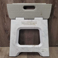 Plastic Folding Stool *gc, dirt, marker
