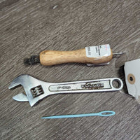 Cork Kit: Rubber Safety Tap, wrench, magnetic tray, cork cleaner tool, cotton plugs, box, 30 corks *vgc, clean - rusty & dirt
