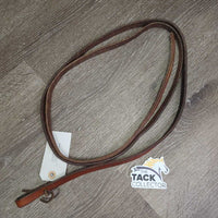 1 ONLY Weighted End - Leather Split Rein, lace *vgc, clean, scrapes, dry, stiff, twists
