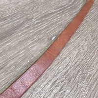 1 ONLY Weighted End - Leather Split Rein, lace *vgc, clean, scrapes, dry, stiff, twists
