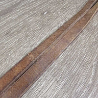 1 ONLY Weighted End - Leather Split Rein, lace *vgc, clean, scrapes, dry, stiff, twists
