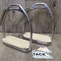 Fine Hvy Stirrup Irons *vgc, mnr dirt, scuffs, loose grips
