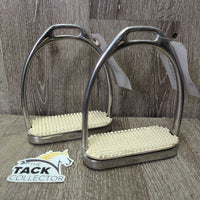 Fine Hvy Stirrup Irons *vgc, mnr dirt, scuffs, loose grips
