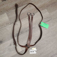 Soft Running Martingale, stopper *vgc, older, residue, mnr dirt, scrapes, stains, creased
