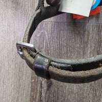 Rsd Bridle, Cotton Web Reins, Schockemohle Bling Browband (H) *fair/gc, dirt, scraped edges, creases, mismatched
