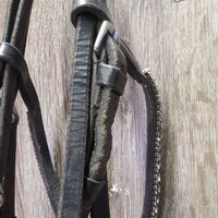 Rsd Bridle, Cotton Web Reins, Schockemohle Bling Browband (H) *fair/gc, dirt, scraped edges, creases, mismatched
